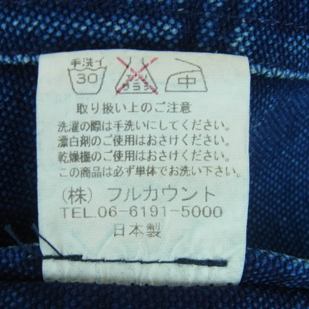 FULLCOUNT フルカウント Lot.2781 FRENCH ARMY MOTOR CYCLE COAT フレンチアーミー デニム モーターサイクルコート インディゴブルー系 38【中古】