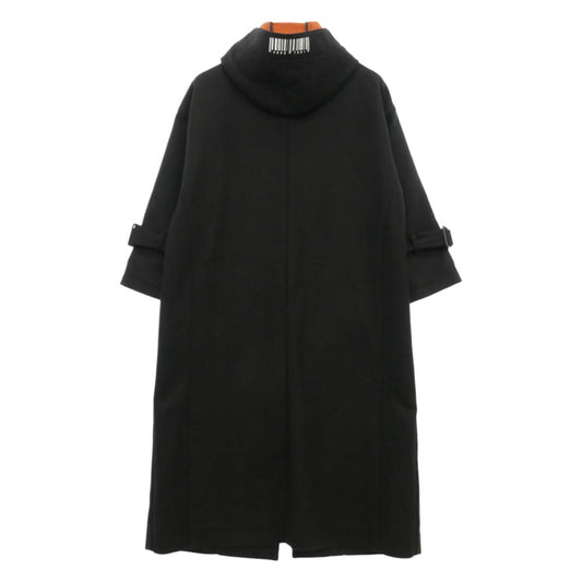 SHAREEF シャリーフ W FACE MELTON DUFFLE COAT ダブルフェイス メルトン フーデッド ダッフルコート ブラック系 オレンジ系 2【極上美品】【中古】