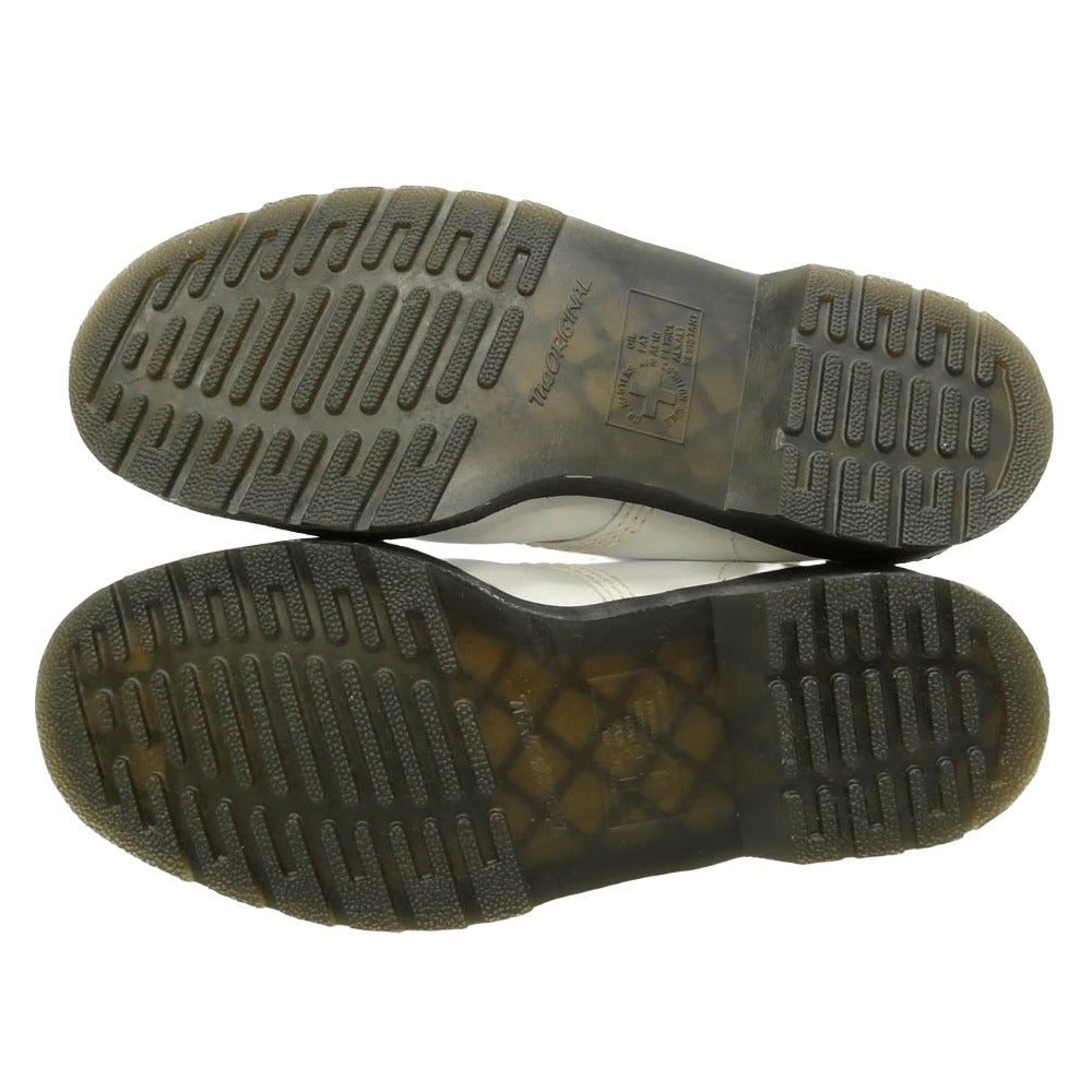 Y's Yohji Yamamoto ワイズ ヨウジヤマモト Dr.Martens ドクターマーチン × DR. MARTENS ドクターマーチン Wネーム AW006 10 EYE 10ホール ホワイトレザー ブーツ ホワイト系 UK8【美品】【中古】
