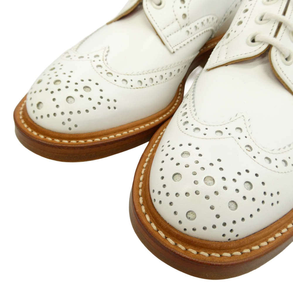 JUNYA WATANABE COMME des GARCONS MAN ジュンヤワタナベコムデギャルソンマン Tricker's トリッカーズ × Tricker's トリッカーズ 英国製 BOURTON whitecalf Derby Wネーム バートン ホワイトカーフ ウイングチップ シューズ ホワイト系 7【極上美品】【中古】