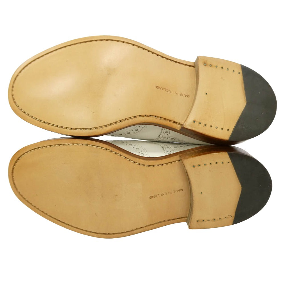 JUNYA WATANABE COMME des GARCONS MAN ジュンヤワタナベコムデギャルソンマン Tricker's トリッカーズ × Tricker's トリッカーズ 英国製 BOURTON whitecalf Derby Wネーム バートン ホワイトカーフ ウイングチップ シューズ ホワイト系 7【極上美品】【中古】