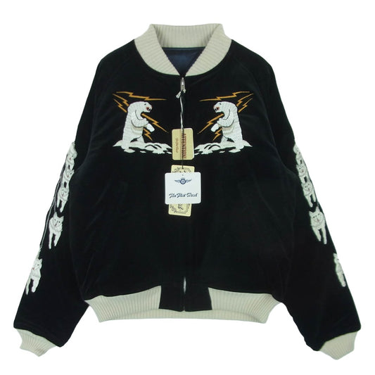 THE FLAT HEAD ザフラットヘッド SV-53 ALASKA 別珍 JKT リバーシブル アラスカ アラジャン スカジャン ブラック系 S【極上美品】【中古】