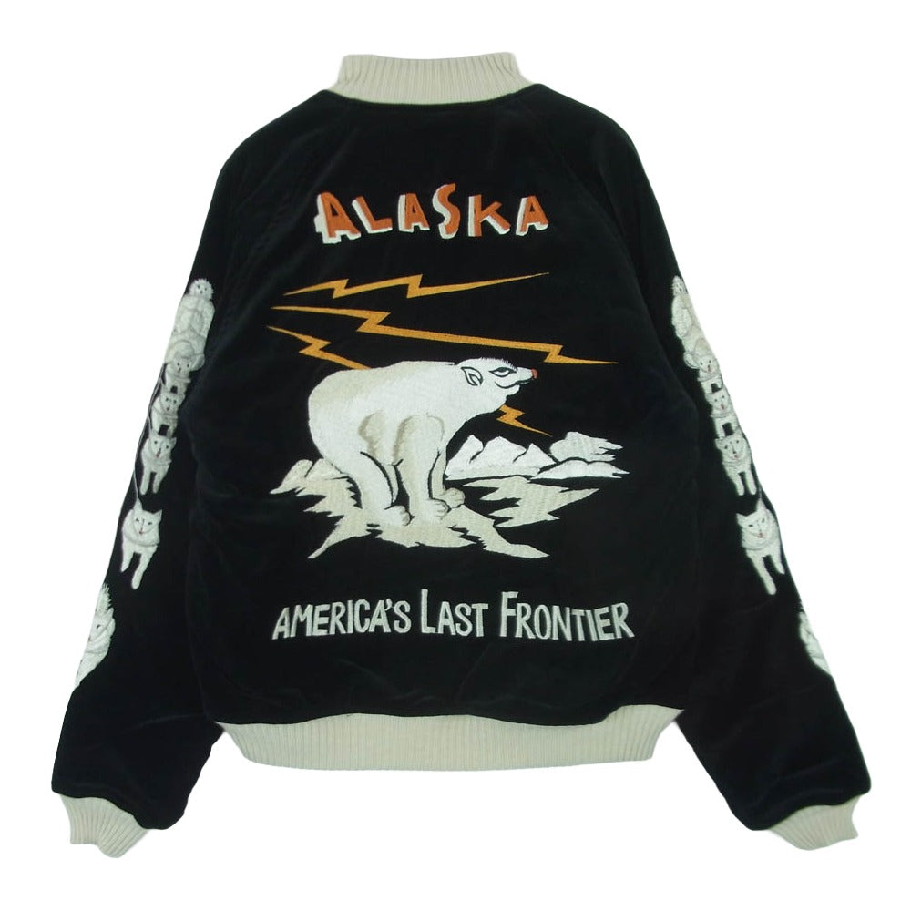 THE FLAT HEAD ザフラットヘッド SV-53 ALASKA 別珍 JKT リバーシブル アラスカ アラジャン スカジャン ブラック系 S【極上美品】【中古】