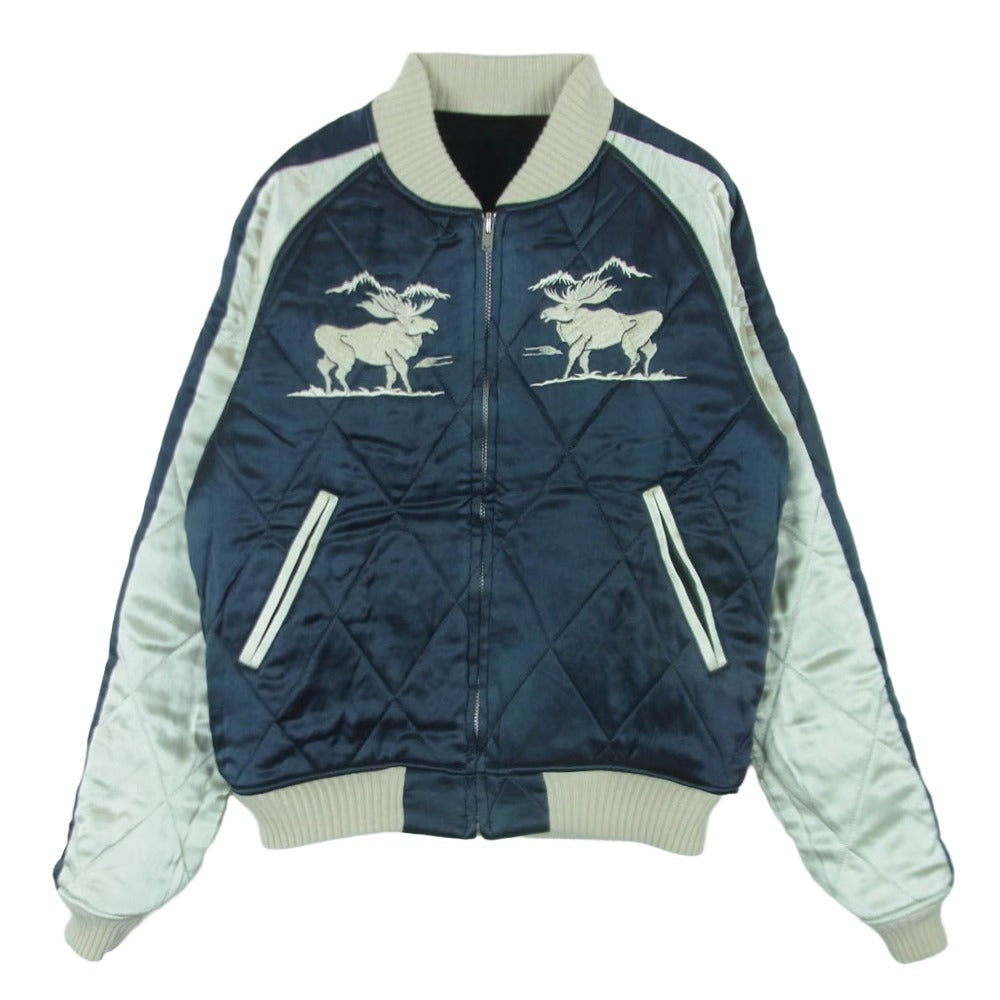THE FLAT HEAD ザフラットヘッド SV-53 ALASKA 別珍 JKT リバーシブル アラスカ アラジャン スカジャン ブラック系 S【極上美品】【中古】