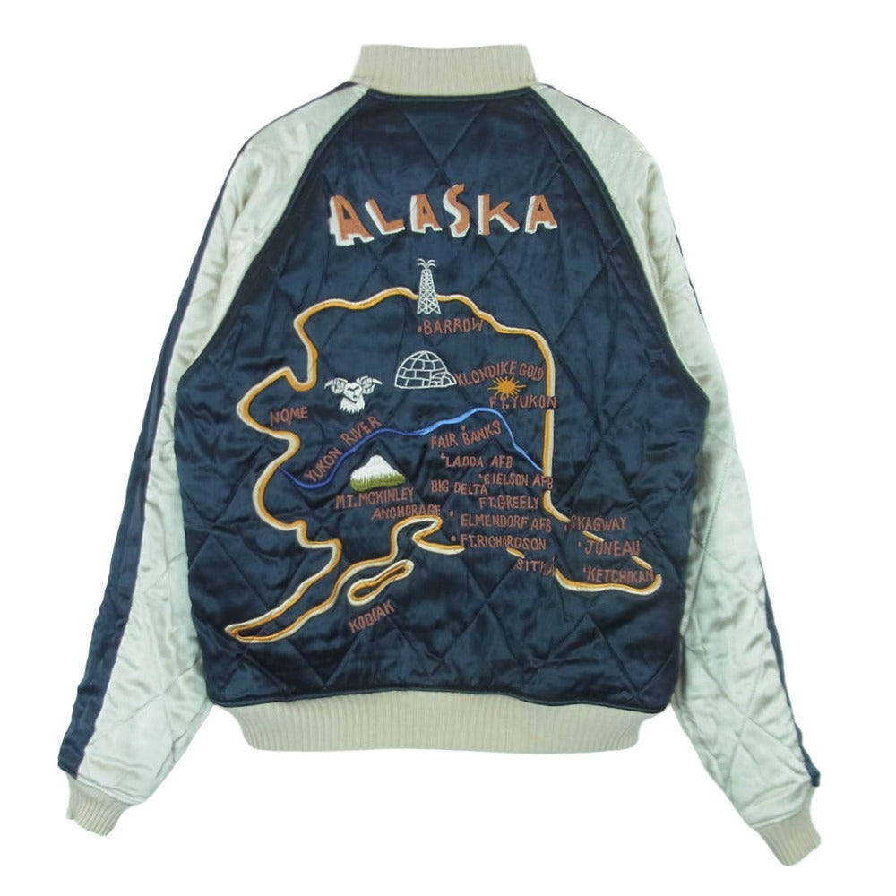 THE FLAT HEAD ザフラットヘッド SV-53 ALASKA 別珍 JKT リバーシブル アラスカ アラジャン スカジャン ブラック系 S【極上美品】【中古】