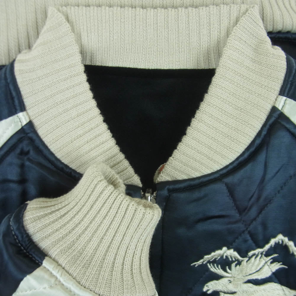 THE FLAT HEAD ザフラットヘッド SV-53 ALASKA 別珍 JKT リバーシブル アラスカ アラジャン スカジャン ブラック系 S【極上美品】【中古】