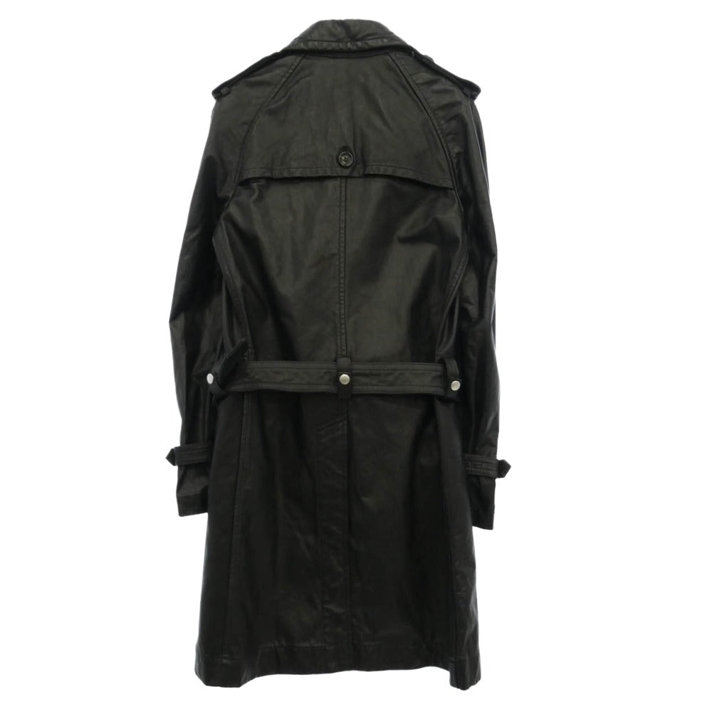 JUNYA WATANABE COMME des GARCONS MAN ジュンヤワタナベコムデギャルソンマン 07AW AD2007 WT-C023 裏地カモ オールレザー ベルテッドトレンチコート ブラック系 SS【中古】