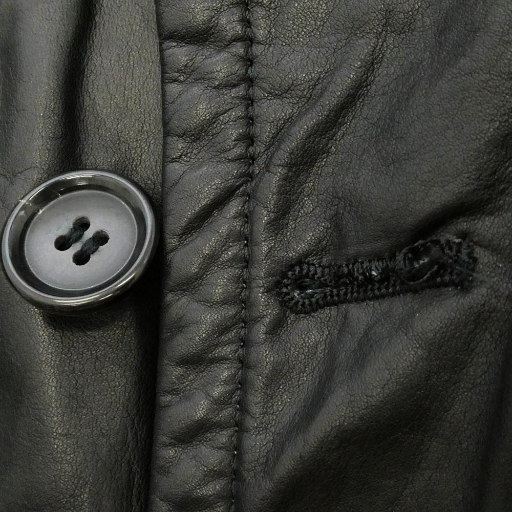 JUNYA WATANABE COMME des GARCONS MAN ジュンヤワタナベコムデギャルソンマン 07AW AD2007 WT-C023 裏地カモ オールレザー ベルテッドトレンチコート ブラック系 SS【中古】