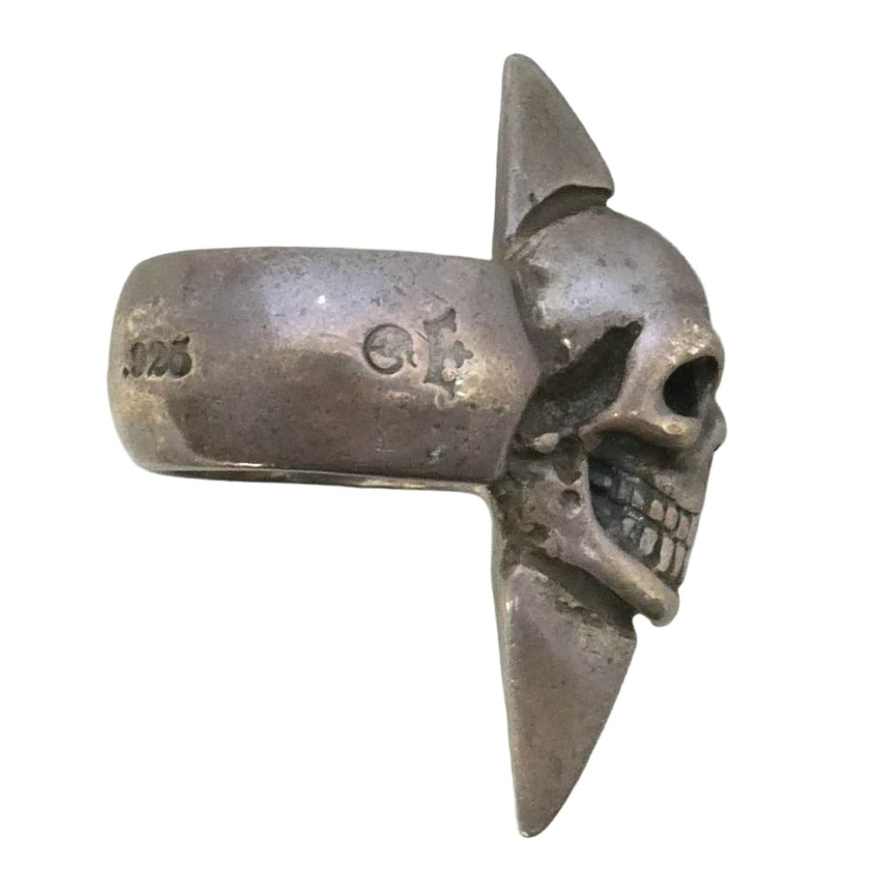 GABOR ガボール ギャランティ付属 ホールディング Skull With Spike Ring スパイクスカルリング 約9.5号【中古】