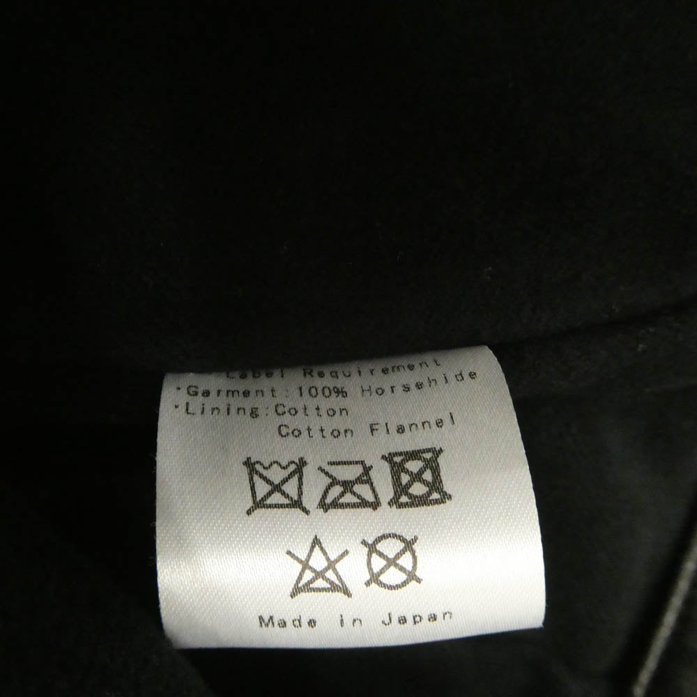 FINE CREEK LEATHERS ファインクリークレザー Nowk ノーク フルベジタブルタンニン鞣し レザー ダブルライダース ジャケット ブラック系 36【極上美品】【中古】