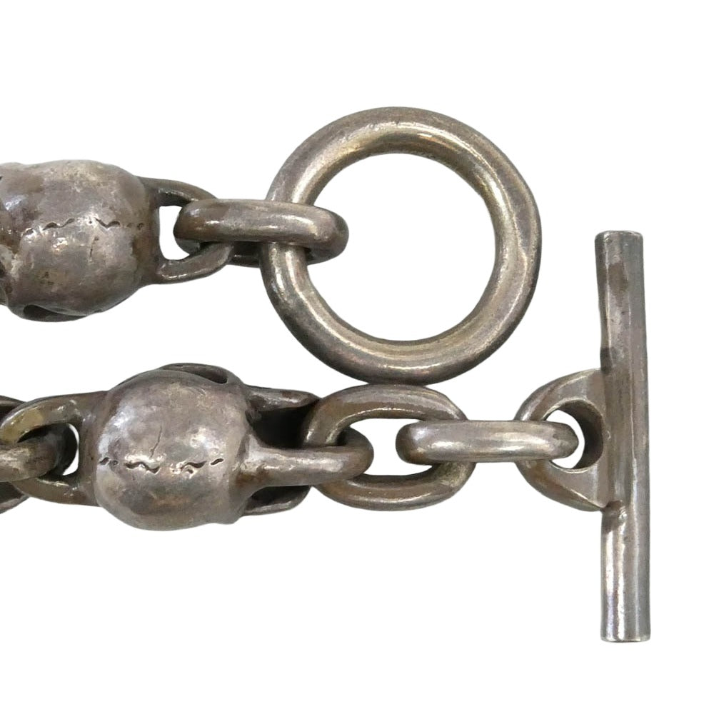 GABOR ガボール ギャランティ付属 マリア Six Master Skull Links Bracelet 6マスタースカルリンク 円筒Tバー ブレスレット シルバー系【中古】