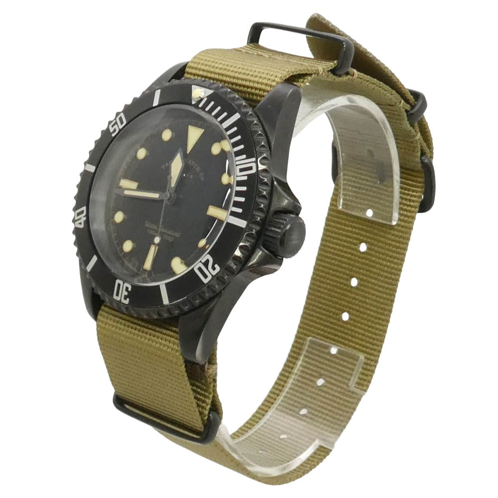 ヴァーグウォッチカンパニー CO. BLK SUB クォーツ ムーブメント 腕時計 ウォッチ ブラック系 カーキ系【美品】【中古】