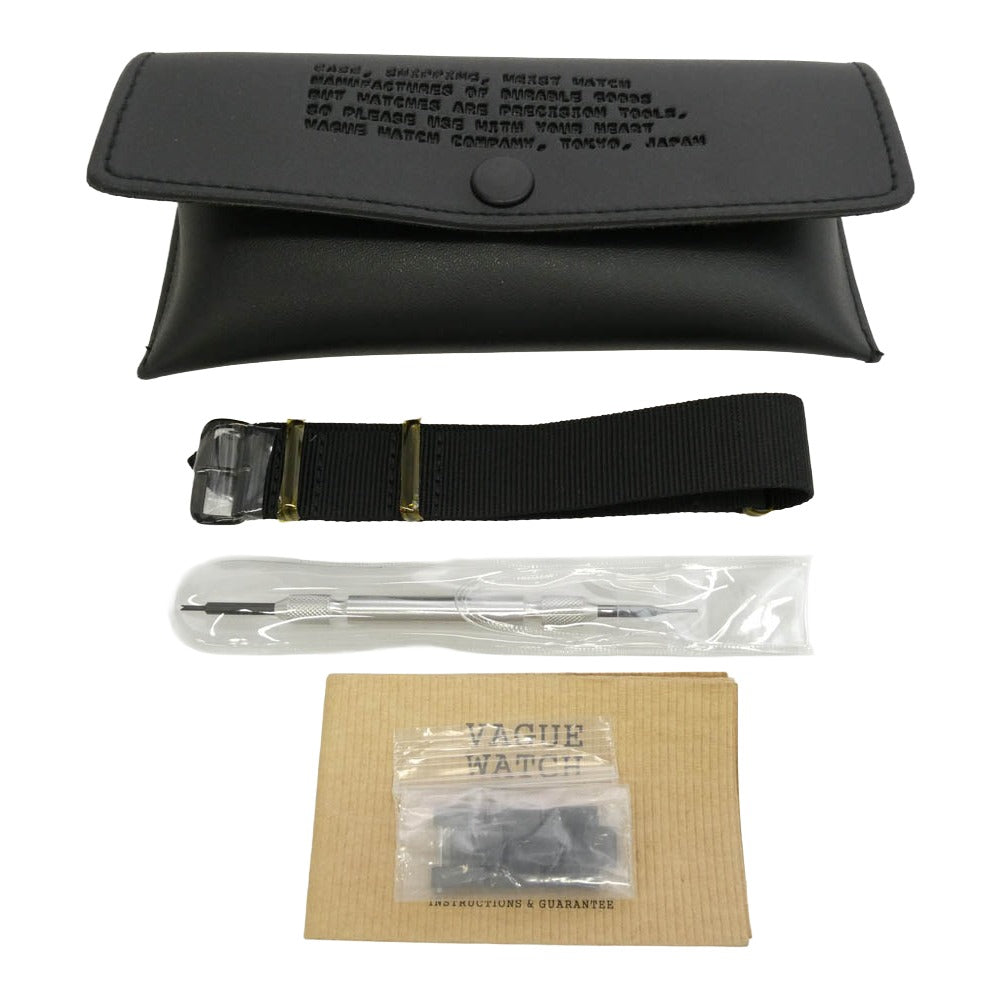 ヴァーグウォッチカンパニー CO. BLK SUB クォーツ ムーブメント 腕時計 ウォッチ ブラック系 カーキ系【美品】【中古】
