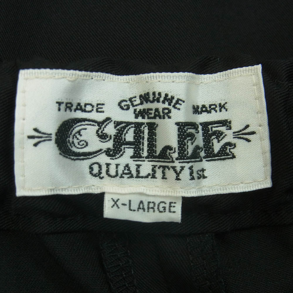 CALEE キャリー 26SS PLANE EASY SLACKS イージー スラックス パンツ 日本製 ブラック系 XL【美品】【中古】