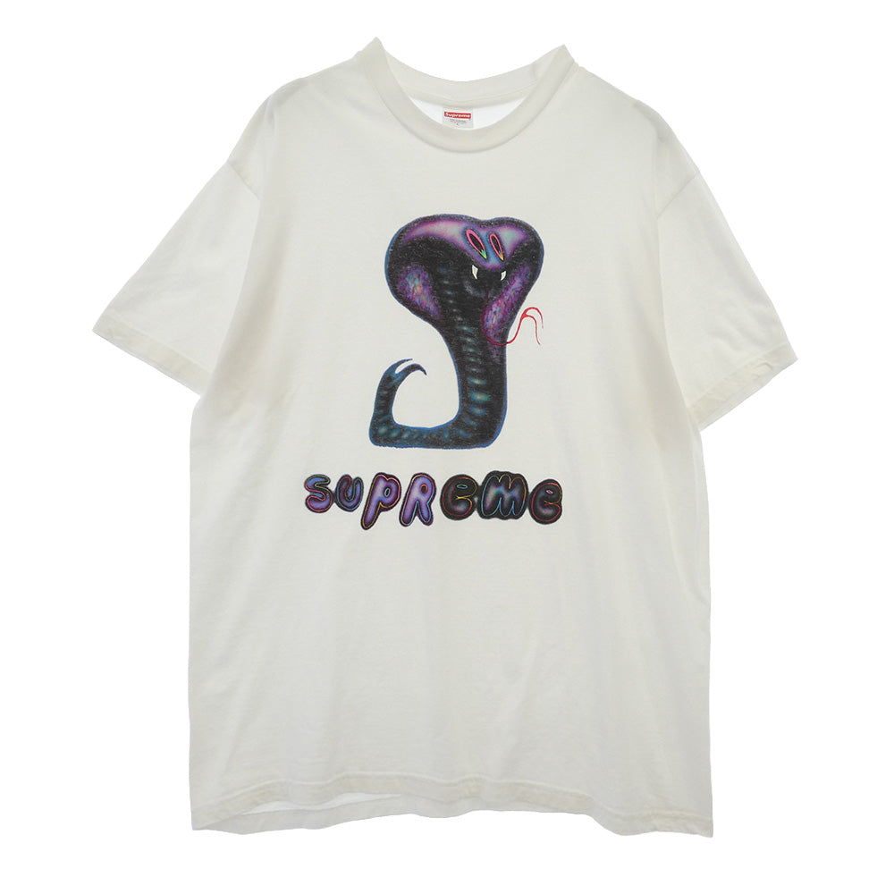 Supreme シュプリーム 21SS Snake Tee スネーク プリント 半袖 Tシャツ ホワイト系 L L【中古】