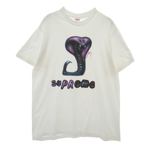 Supreme シュプリーム 21SS Snake Tee スネーク プリント 半袖 Tシャツ ホワイト系 L L【中古】