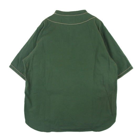Nigel Cabourn ナイジェルケーボン 8044-00-11003 BASEBALL SHIRT ベースボール 半袖 シャツ グリーン系 46【中古】