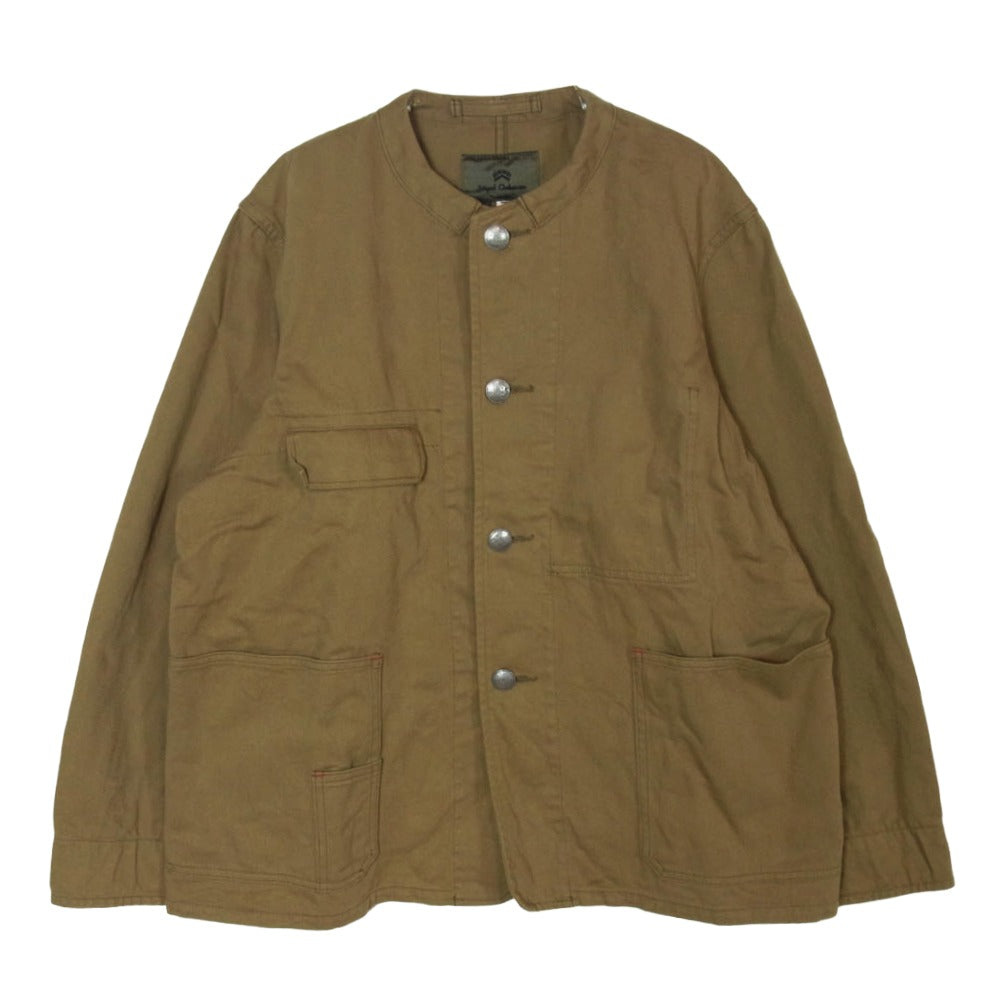 Nigel Cabourn ナイジェルケーボン CC22 MECHANIC JACKET ノーカラー ワーク メカニック ジャケット カーキ系 46【中古】