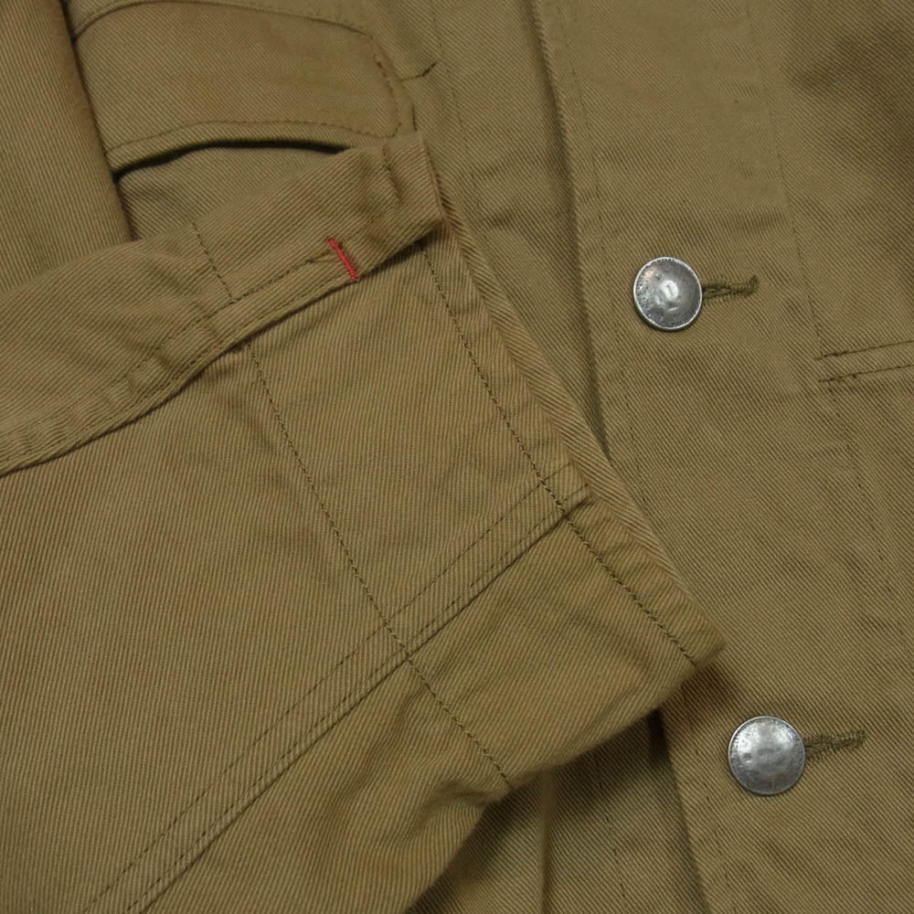 Nigel Cabourn ナイジェルケーボン CC22 MECHANIC JACKET ノーカラー ワーク メカニック ジャケット カーキ系 46【中古】