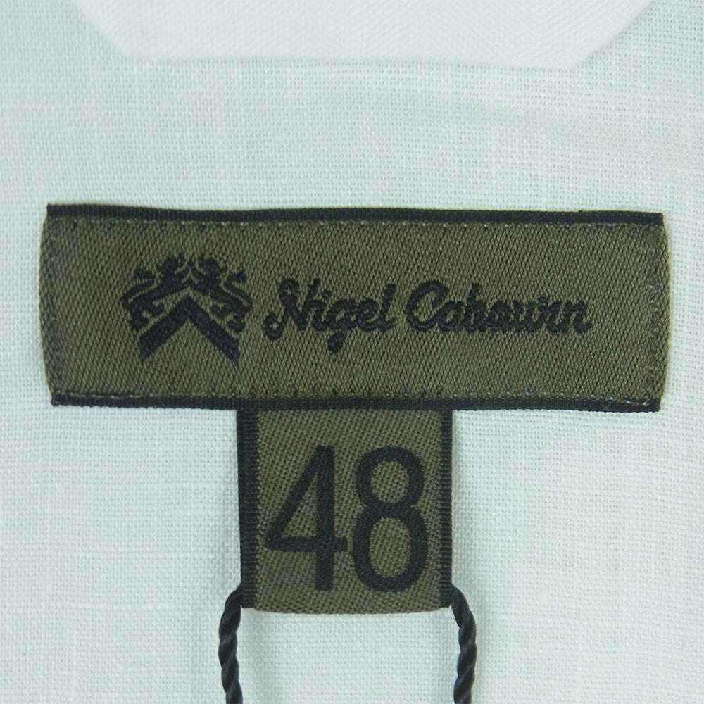 Nigel Cabourn ナイジェルケーボン 8052-00-10011 FRENCH PULLOVER SHIRT HEMP フレンチプルオーバー 長袖 シャツ ヘンプ ホワイト系 48【新古品】【未使用】【中古】