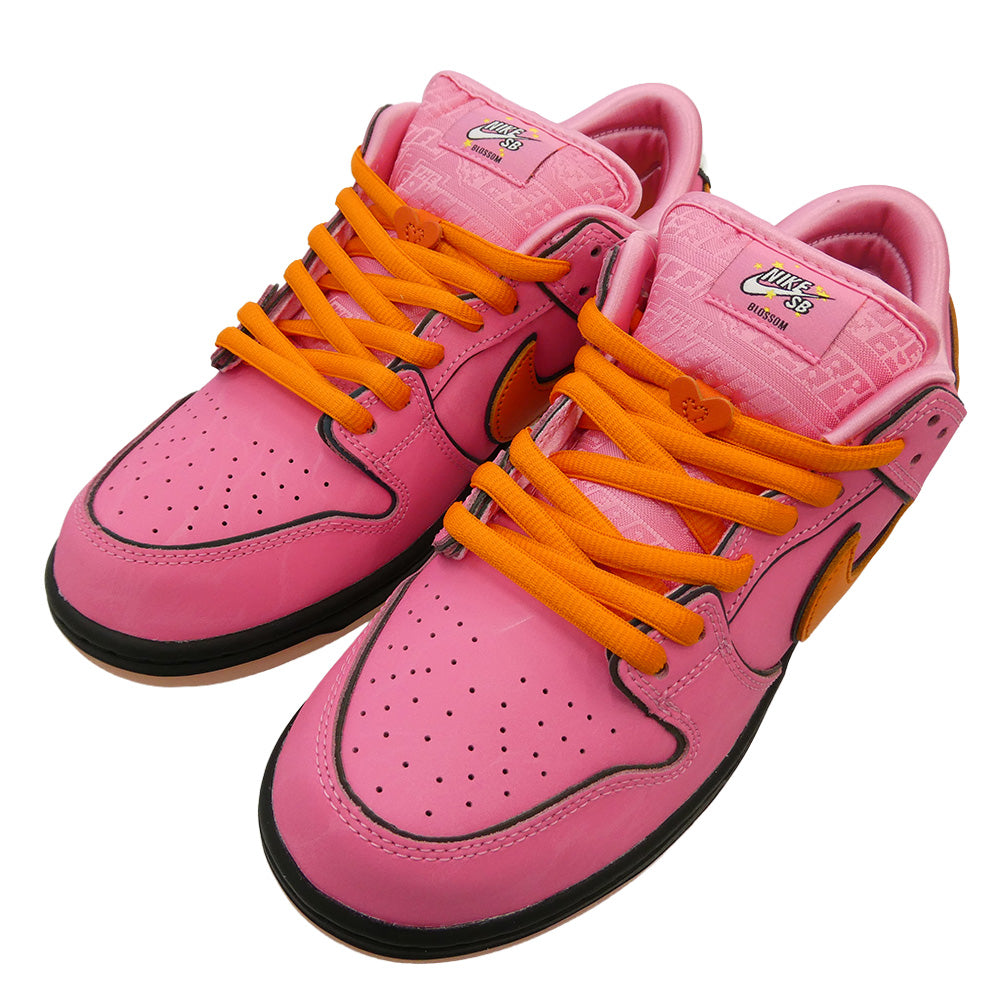NIKE ナイキ 23AW FD2631-600 × The Powerpuff Girls SB Dunk Low Pro QS Blossom 【フェイクバスターズ鑑定済】パワーパフガールズ ダンク ロー プロ ブロッサム ピンク系 27cm【新古品】【未使用】【中古】
