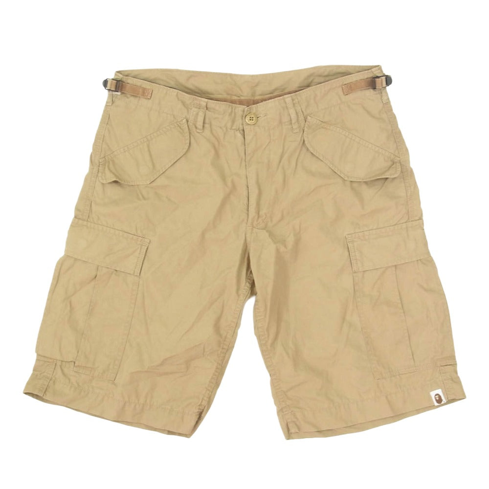 A BATHING APE アベイシングエイプ 1930-153-009 カーゴ ショート ハーフ パンツ ベージュ系 XL【中古】