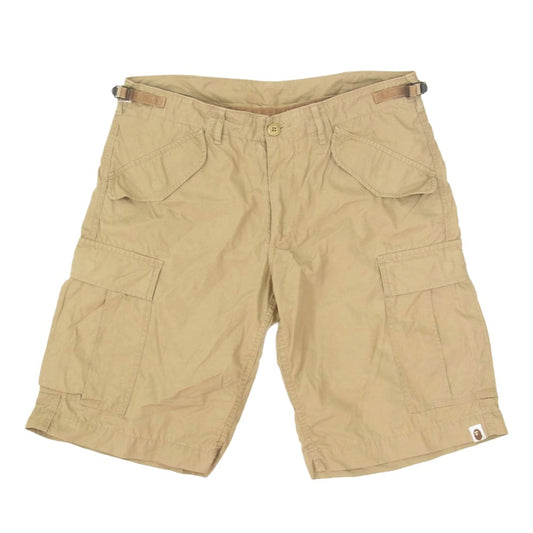 A BATHING APE アベイシングエイプ 1930-153-009 カーゴ ショート ハーフ パンツ ベージュ系 XL【中古】