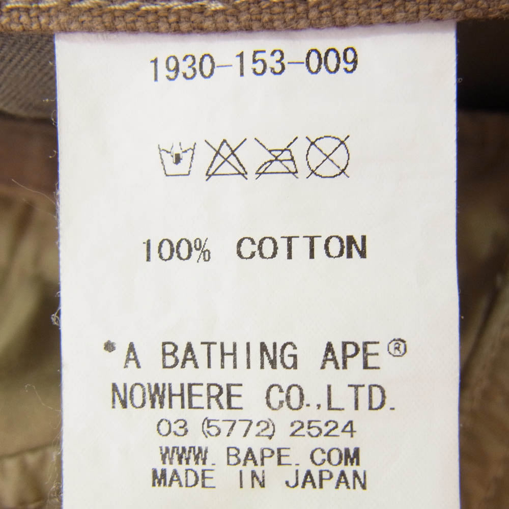 A BATHING APE アベイシングエイプ 1930-153-009 カーゴ ショート ハーフ パンツ ベージュ系 XL【中古】