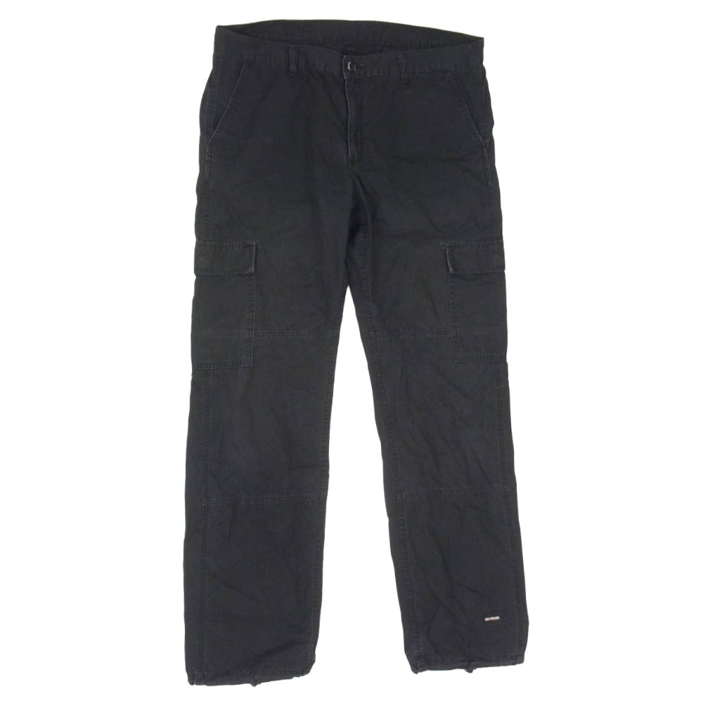 NEIGHBORHOOD ネイバーフッド DCNH-PT-05 03年製 コットン 無地 日本製 カーゴ パンツ ブラック系 XL【中古】