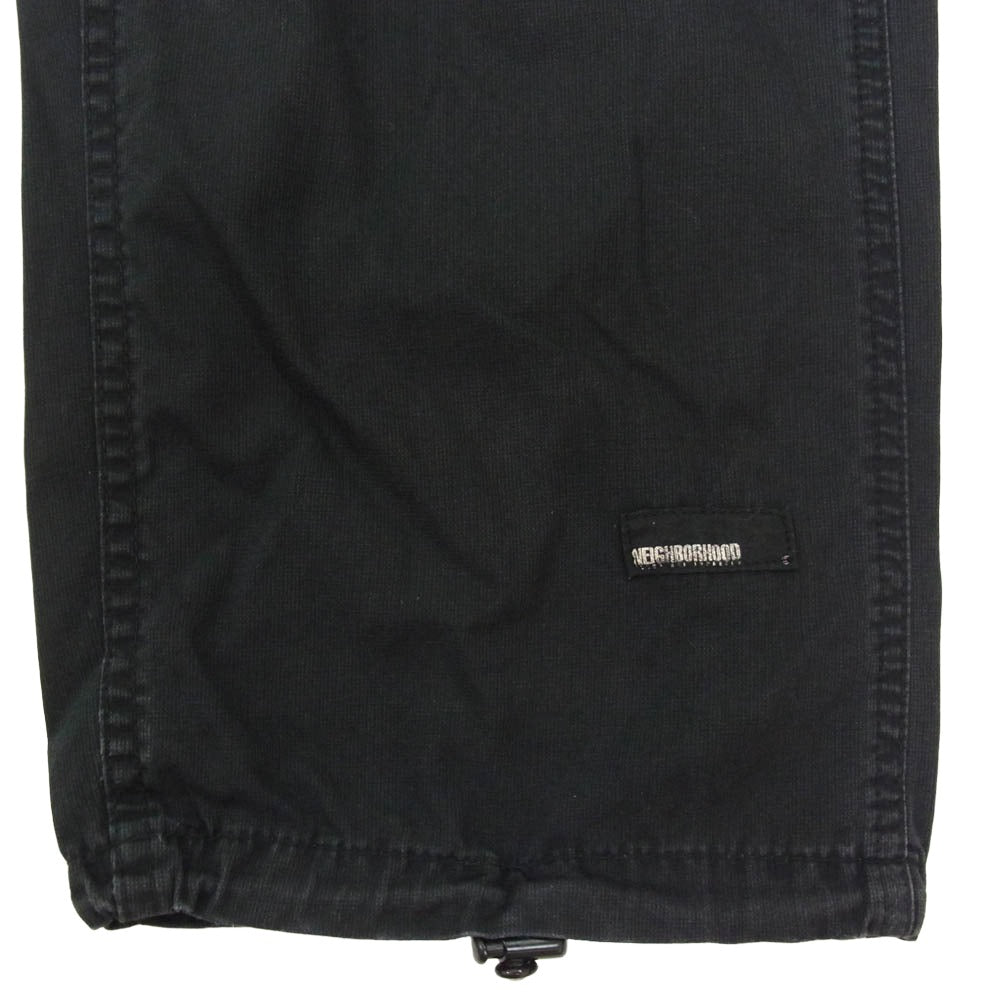 NEIGHBORHOOD ネイバーフッド DCNH-PT-05 03年製 コットン 無地 日本製 カーゴ パンツ ブラック系 XL【中古】