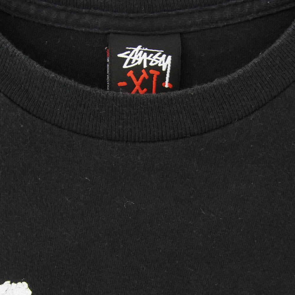 STUSSY ステューシー world tour tee ワールド ツアー 丸首 クルーネック 半袖 Tシャツ カットソー ブラック系 XL【中古】