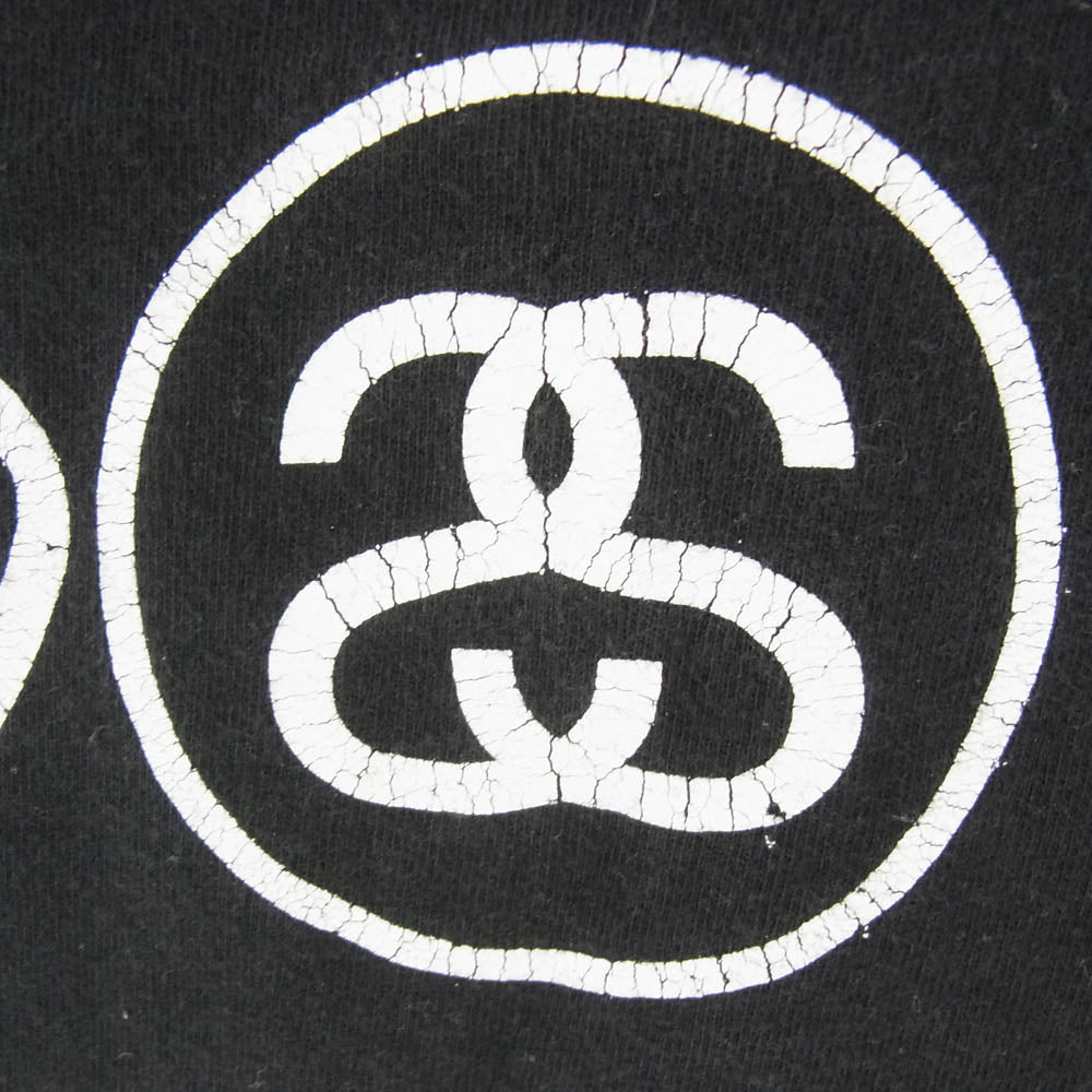 STUSSY ステューシー world tour tee ワールド ツアー 丸首 クルーネック 半袖 Tシャツ カットソー ブラック系 XL【中古】