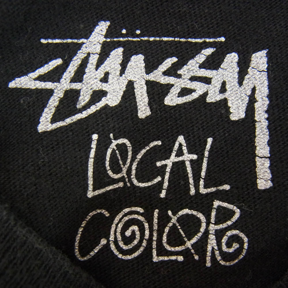 STUSSY ステューシー world tour tee ワールド ツアー 丸首 クルーネック 半袖 Tシャツ カットソー ブラック系 XL【中古】