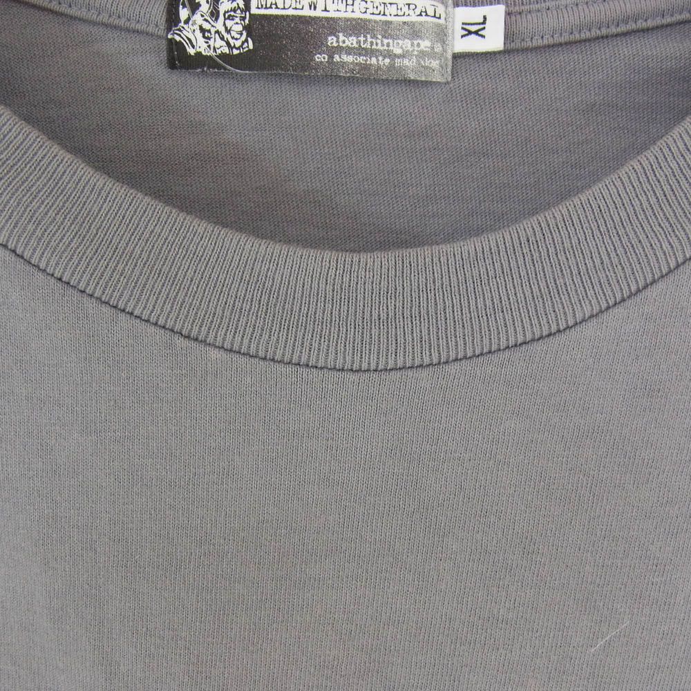 A BATHING APE アベイシングエイプ 90s BEETHOVEN ベートーベン グラデーション 半袖 Tシャツ カットソー グレー系 XL【中古】