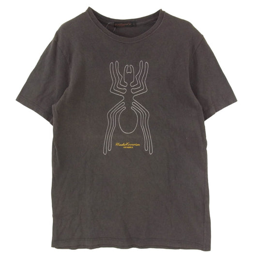 UNDERCOVER アンダーカバー FRAGMENT DESIGN フラグメントデザイン × FRAGMENT アーカイブ ナスカ 地上絵 プリント クルーネック Tシャツ グレー系 L【中古】