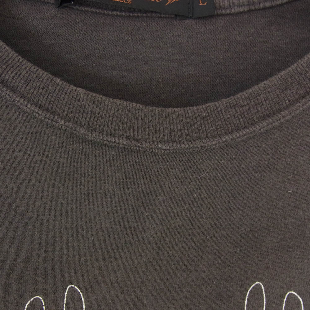UNDERCOVER アンダーカバー FRAGMENT DESIGN フラグメントデザイン × FRAGMENT アーカイブ ナスカ 地上絵 プリント クルーネック Tシャツ グレー系 L【中古】