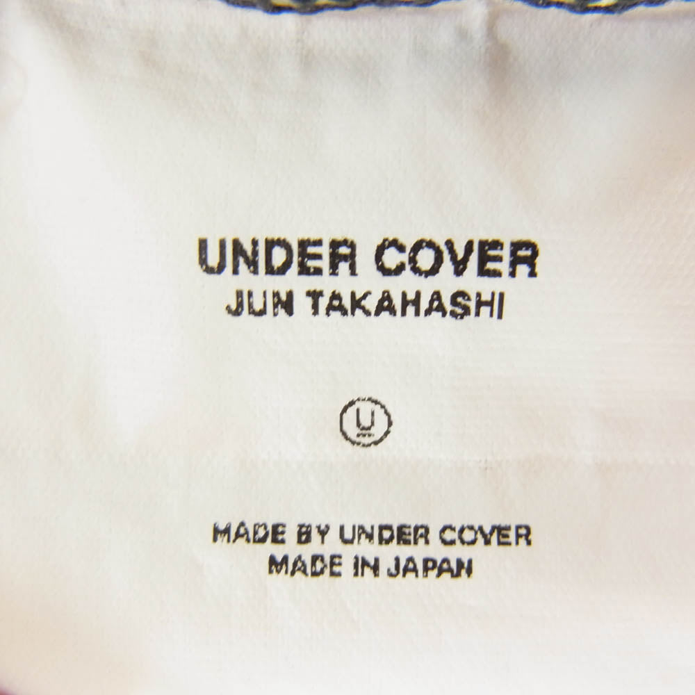 UNDERCOVER アンダーカバー FRAGMENT DESIGN フラグメントデザイン × FRAGMENT アーカイブ ナスカ 地上絵 プリント クルーネック Tシャツ グレー系 L【中古】