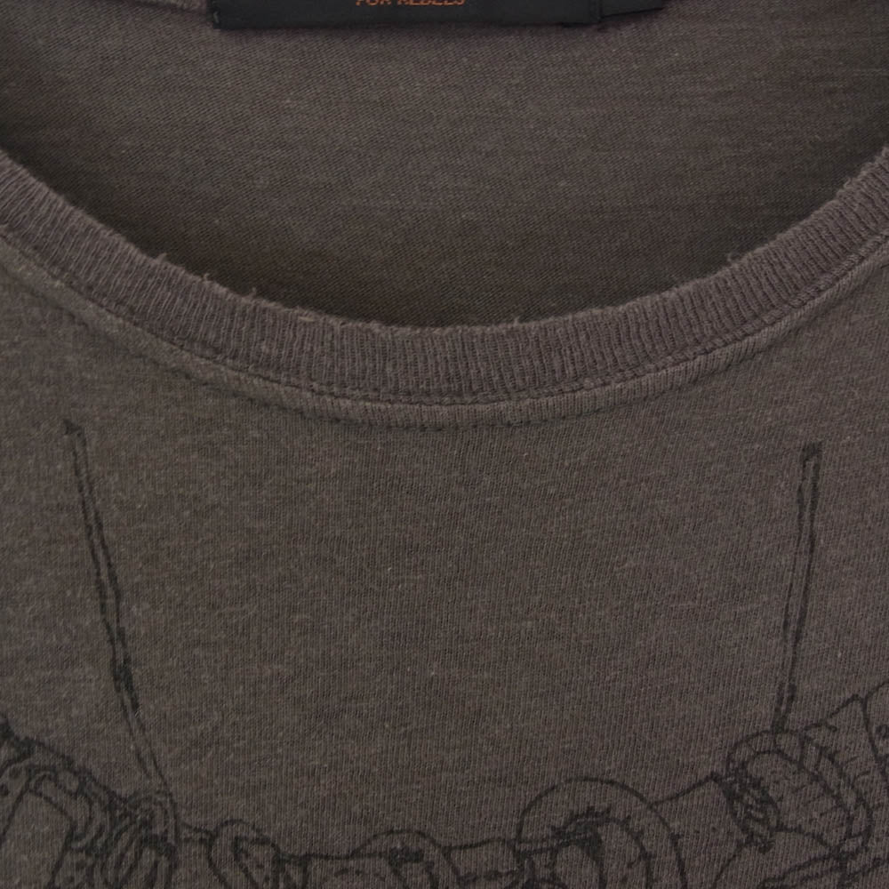 UNDERCOVER アンダーカバー 03SS SCAB期 スキャブ期 アーカイブ ダメージ 半袖 Ｔシャツ カットソー グレー系 L【中古】
