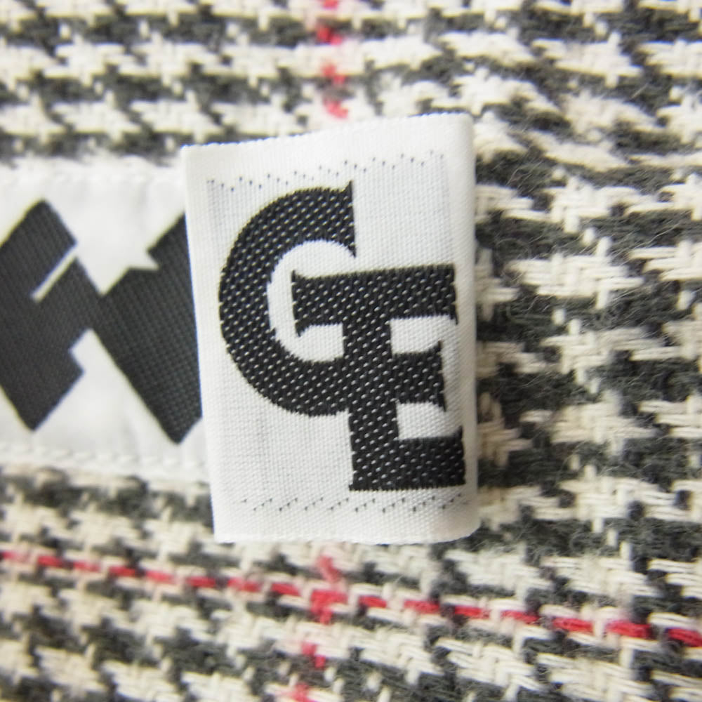GOODENOUGH グッドイナフ FINESSE フィネス 90s 初期タグ フランネル チェック オープンカラー 長袖 シャツ ブラック系 L【中古】