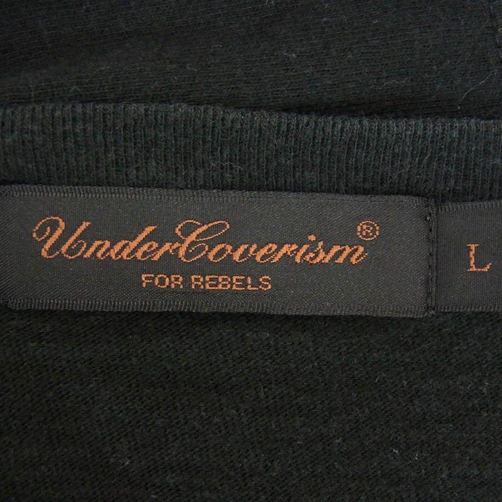 UNDERCOVER アンダーカバー 03AW paper doll artscabut期 スカル ドクロ アーカイブ 半袖 Tシャツ カットソー ブラック系 L【中古】