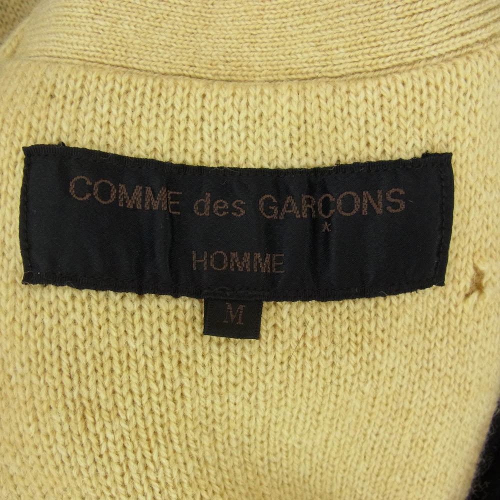 COMME des GARCONS HOMME コムデギャルソンオム HJ-040780 田中オム AD1997 90s ウール ジップ アップ ジャケット ブラック系 M【中古】