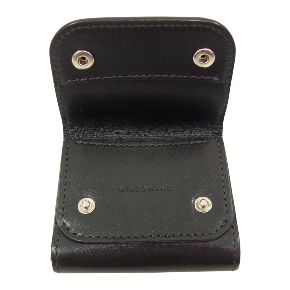 WILDSWANS ワイルドスワンズ SADDLE PULL UP STELLA サドルプルアップ ステラ コンパクトウォレット ダークブラウン系【中古】