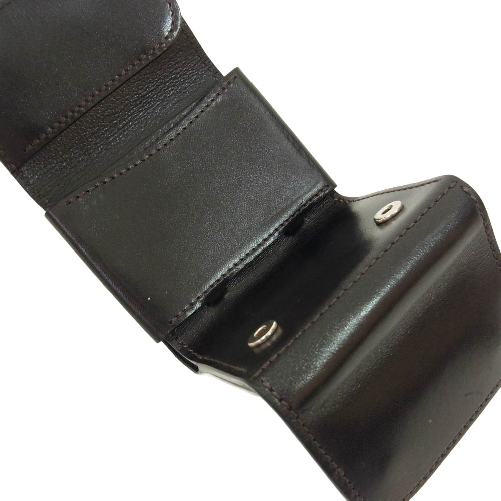 WILDSWANS ワイルドスワンズ SADDLE PULL UP STELLA サドルプルアップ ステラ コンパクトウォレット ダークブラウン系【中古】
