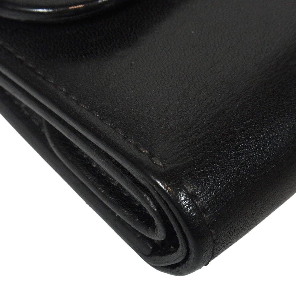 WILDSWANS ワイルドスワンズ ENO イーノ サドルプルアップ レザー 三つ折り コンパクト ウォレット 財布 ブラック系【中古】
