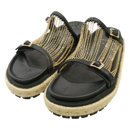 Sacai サカイ 24SS Chain Slide チェーン スライド サンダル ブラック系 38【中古】