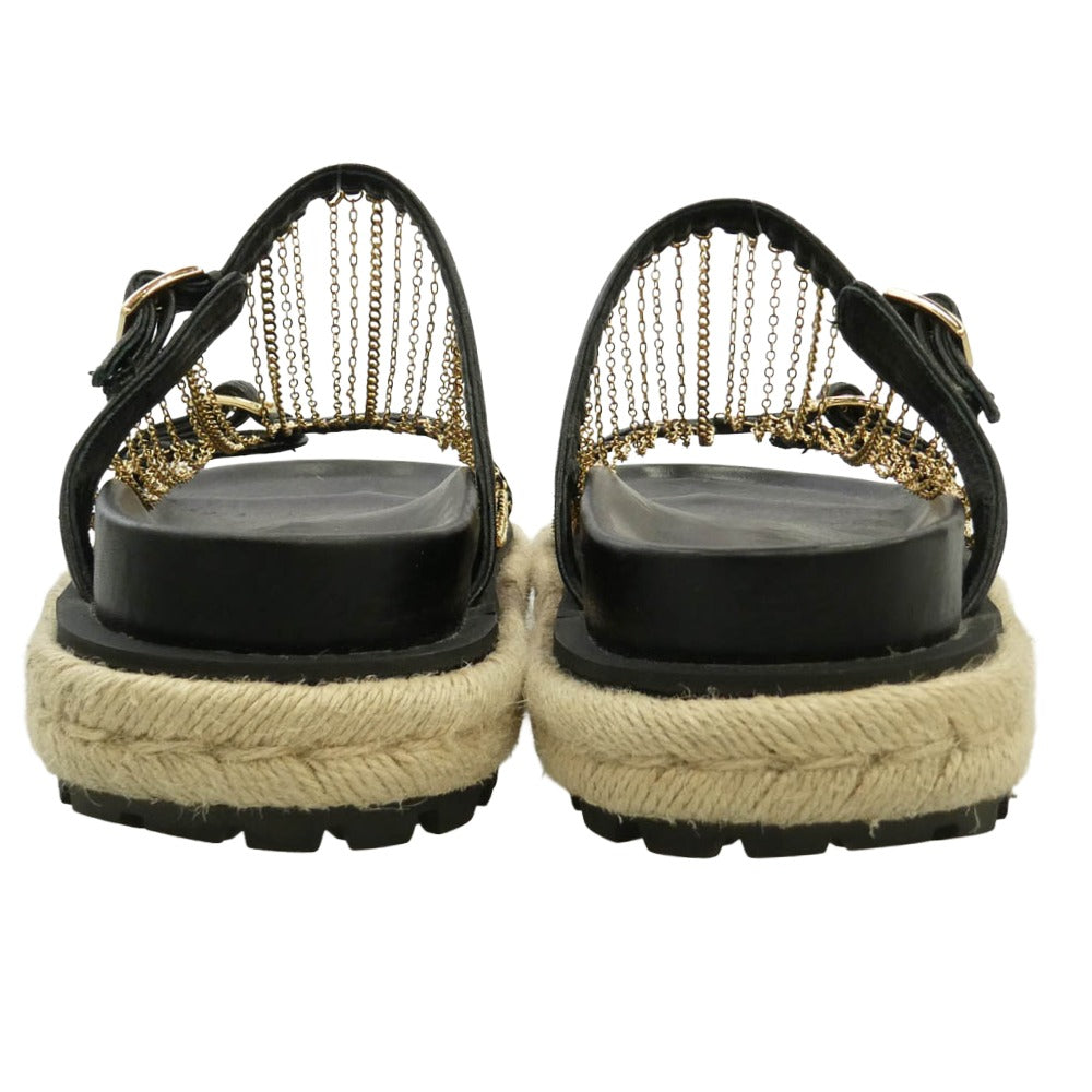 Sacai サカイ 24SS Chain Slide チェーン スライド サンダル ブラック系 38【中古】