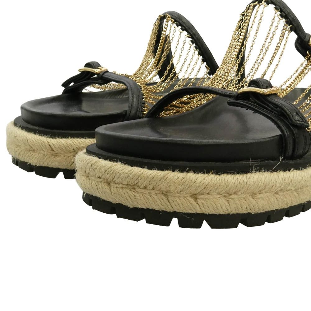Sacai サカイ 24SS Chain Slide チェーン スライド サンダル ブラック系 38【中古】