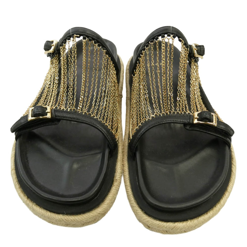 Sacai サカイ 24SS Chain Slide チェーン スライド サンダル ブラック系 38【中古】