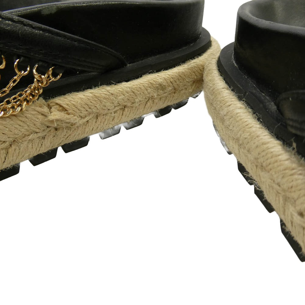Sacai サカイ 24SS Chain Slide チェーン スライド サンダル ブラック系 38【中古】