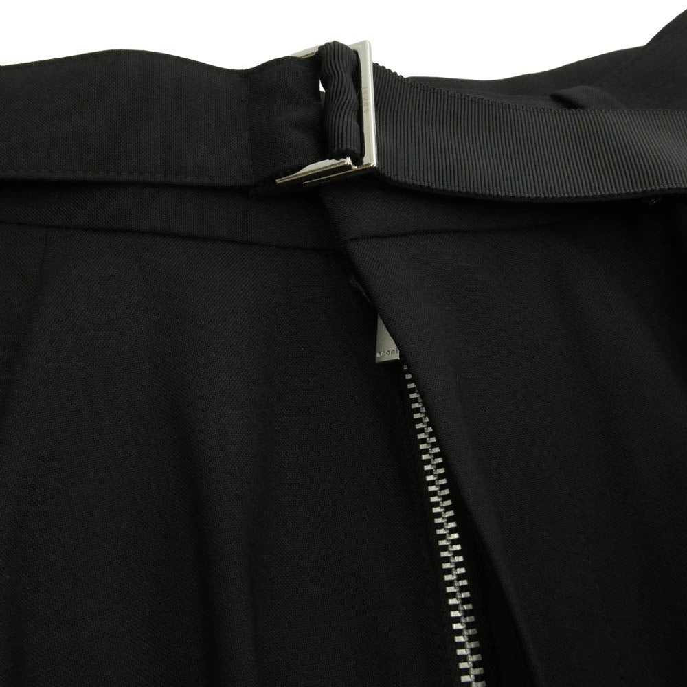 Sacai サカイ 26AW 26-08692 Suiting Pants スカートドッキング レイヤード ス―チング パンツ スラックスパンツ ブラック系 2【極上美品】【中古】